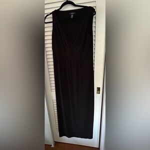 Gently used black V-neck maxi dress by Chaps in size Large